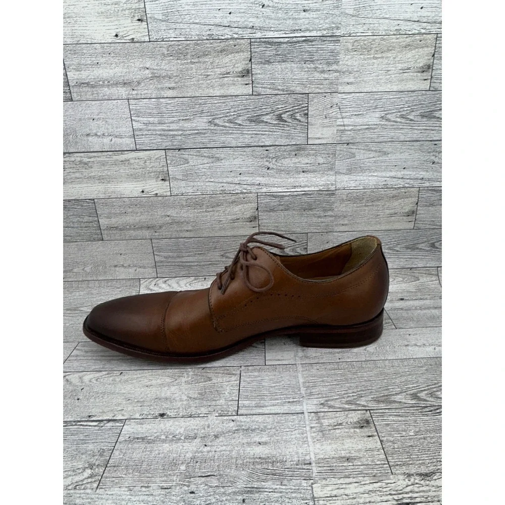 Johnston & Murphy Men Sz 11 M Brown Leather Cap Toe Oxford Dress Shoes‎ 20-5090